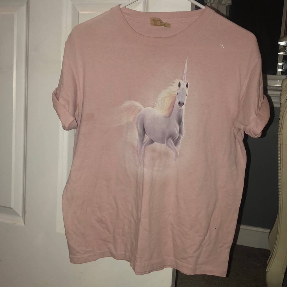Pink unicorn t shirt